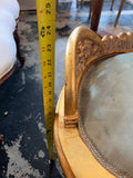 Regal Gold Wooden Bench With Velvet Seating