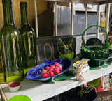 Green Glass Collection of Decorative Bowls
