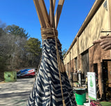 Tent With Designer Zebra Print Fabric