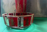 1970s Asian Culver Thai Goddess Glass and Bowl Pair