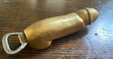 Wooden Gold Painted Penis Bottle Opener