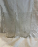 Pair of Elegant Etched Glass Cups