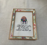 Vintage Small Humpty Dumpty Needlepoint