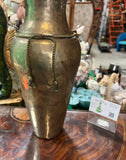 Large Vintage Brass Vase With Rope and Tassel Details