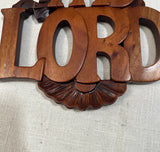 Wooden Hand Carved "Praise the Lord" Wall Hanging