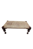 1970s Vintage Woven Wooden Bench