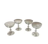 Collection of Bubble Stemmed Champagne Glasses- Set of 4