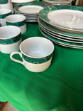 Malachite Dinnerware Collection With Gold Lining