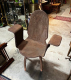 Vintage Geometric Abstract Metal Chair in the Style of Oswald H