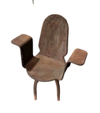 Vintage Geometric Abstract Metal Chair in the Style of Oswald H