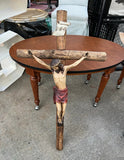 Large Religious Wooden Jesus on the Cross Sculpture