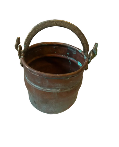 Small Vintage Metal Planter Style Bucket