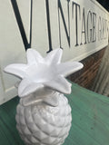 White Ceramic Pineapple Candlestick Holder