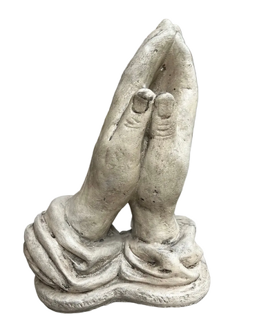 Vintage Concrete Praying Hands Sculpture