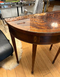 Demilune Glass Top Side Table