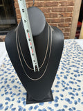 Pair of Matching Silver Skinny Chain Necklaces