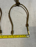 Pair of Brass Lamp Harps and Finials
