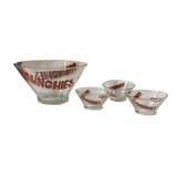 Mod Retro 70s Munchies Bowl With Red Graphic Font - FREE SHIPPING!