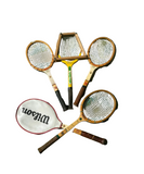 Vintage Collection of Wilson Tennis Rackets and Guard