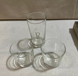 Trio of "R" Monogrammed Glasses