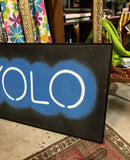 Large Yolo Painting on Canvas, Framed
