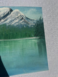 Mountain and Lakeside Landscape Painting on Canvas