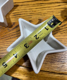 Collection of Small White Ceramic Star Shaped Dishes- Set of 4
