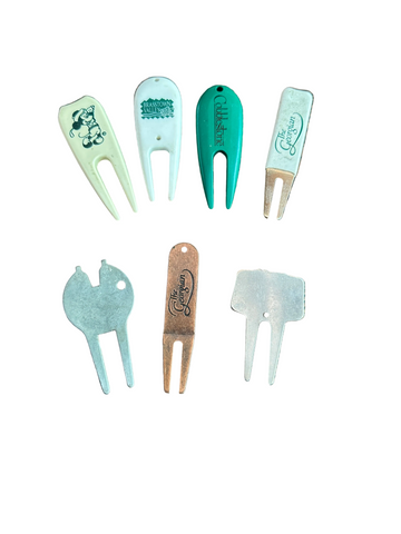 Instant Collection of Vintage Golf Divot Repair Tools- Set of 7