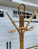 Vintage Handmade Bamboo Large Detailed Coat Rack