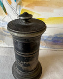 Small Metal Jar With Matching Lid