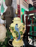 1970s Ceramic Detailed Table Lamp With Bird Accents- Condition Issues