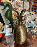 Mid Century Etched Brass Pineapple Box