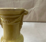 Small Handmade Yellow Ceramic Detailed Vase