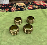 Collection of Brass Napkin Rings- Set of 4