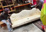 Vintage Extra Long Sofa, Amazing Bones/Needs Upholstery