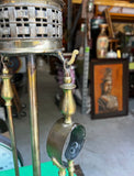 Vintage Brass Fireplace Tools and Holder