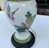 Small Ceramic Lamp With Butterfly Details