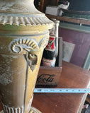 Brass Tall Table Lamp With Ibex Details and Lampshade Included