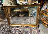 Large Gold Vintage Wooden Detailed Wall Mirror