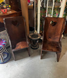 Pair of Country Core Heart Shaped Children’s Chairs
