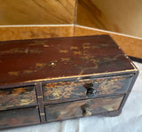 Vintage Wooden Miniature Asian Style Jewelry Box