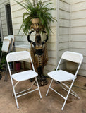 Rent Only- Folding White Chair Collection, Atlanta Area 40 Chairs Available