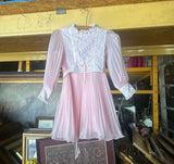 Small Pink Vintage Children's Dress With Lace Details