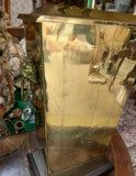 Vintage Brass Box Lamp With Greek Key and Floral Accents