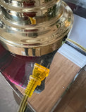 Large Gold and White Contemporary Style Lamp