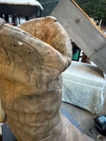 Oversized Concrete Single Rustic Boot Planter