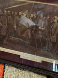 Vintage Framed Artwork of "Lee and His Generals"