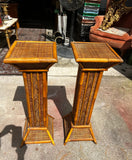Pair of Bamboo Plant Stand Pillars
