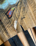 Large Vintage Mid-Century Chinoiserie Peacock Fan