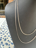 Pair of Matching Silver Skinny Chain Necklaces